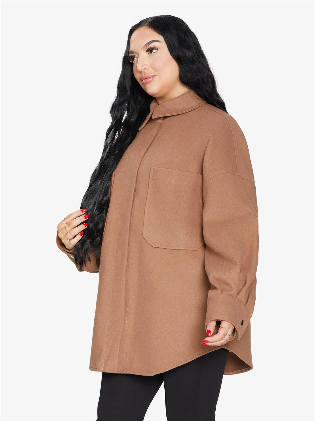 Chaqueta con bolsillo de parche de gran tamaño