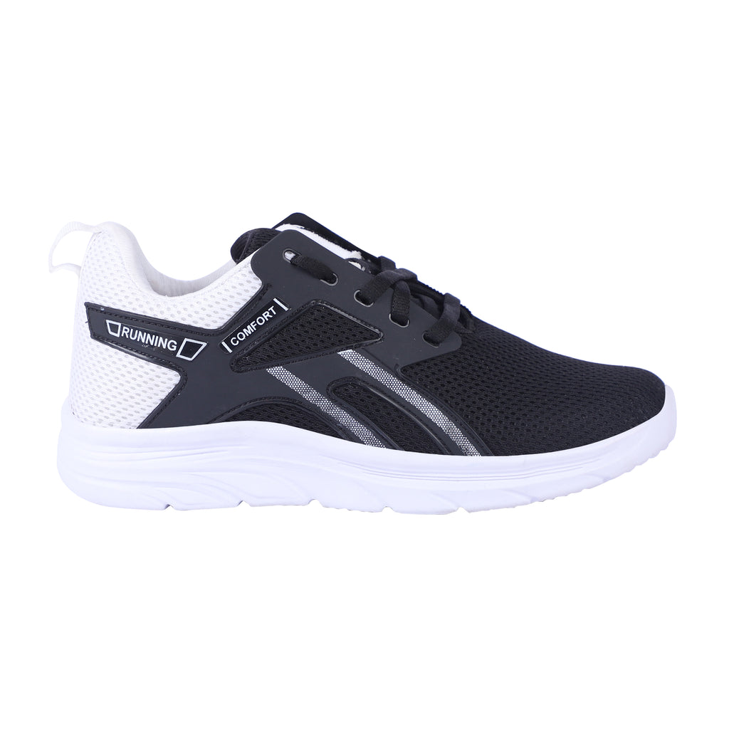 Men Lace Up Running Shoes, Black-01 (Size-6 UK)