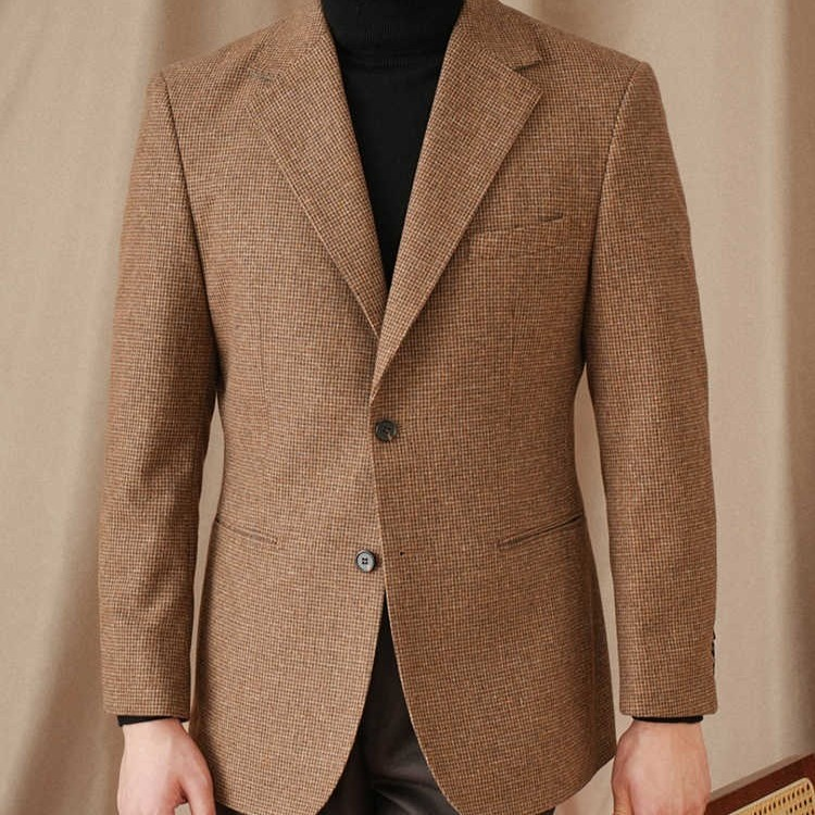 WoolRetro™ – Slim Fit Houndstooth Vintage Coat