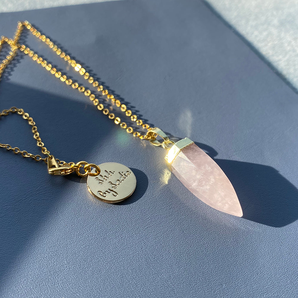 Collier lumineux - Quartz cristal / Quartz rose / Améthyste