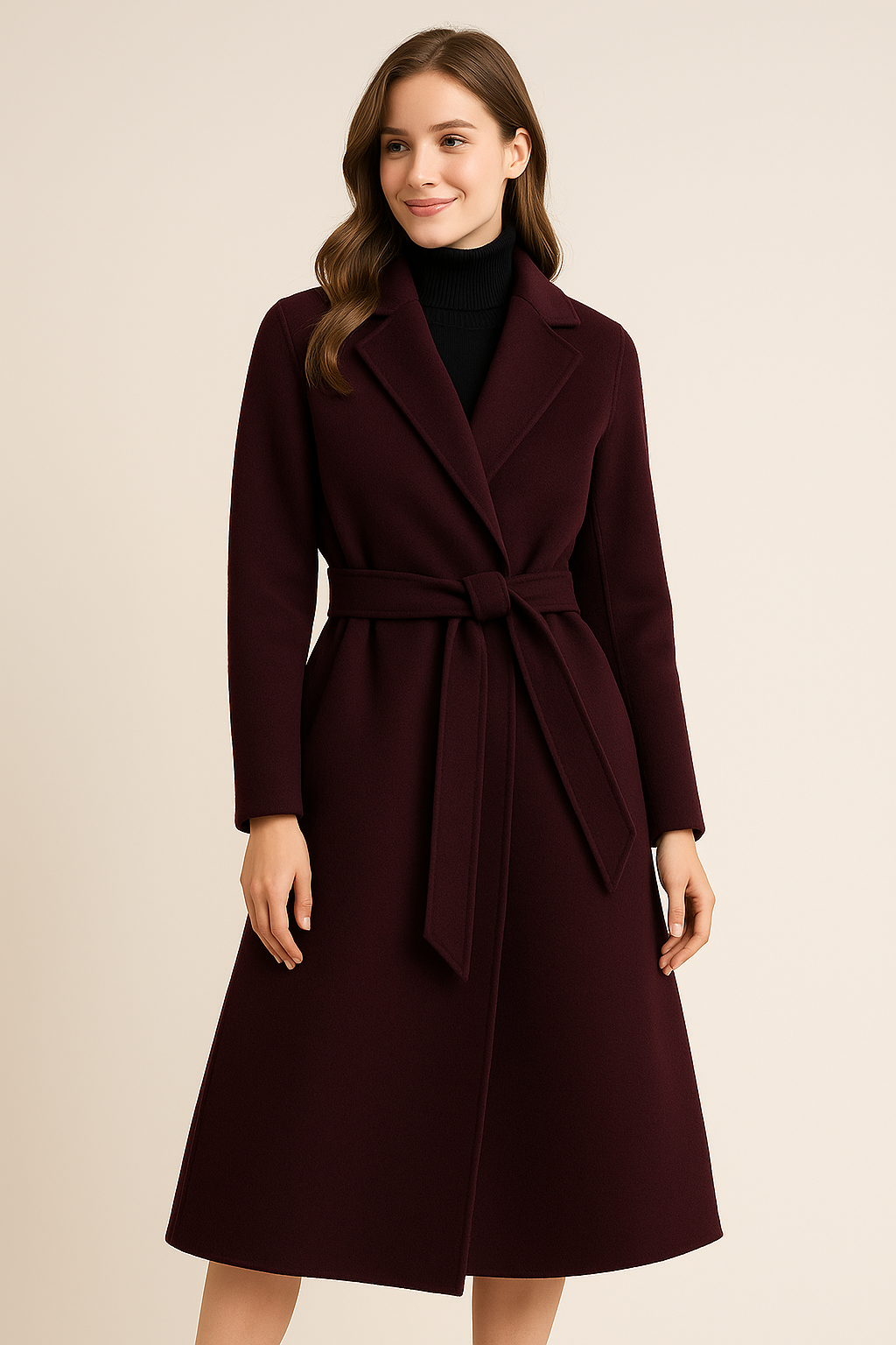 Autumn & Winter Temperament Korean Wool Coat for Women – Elegant &