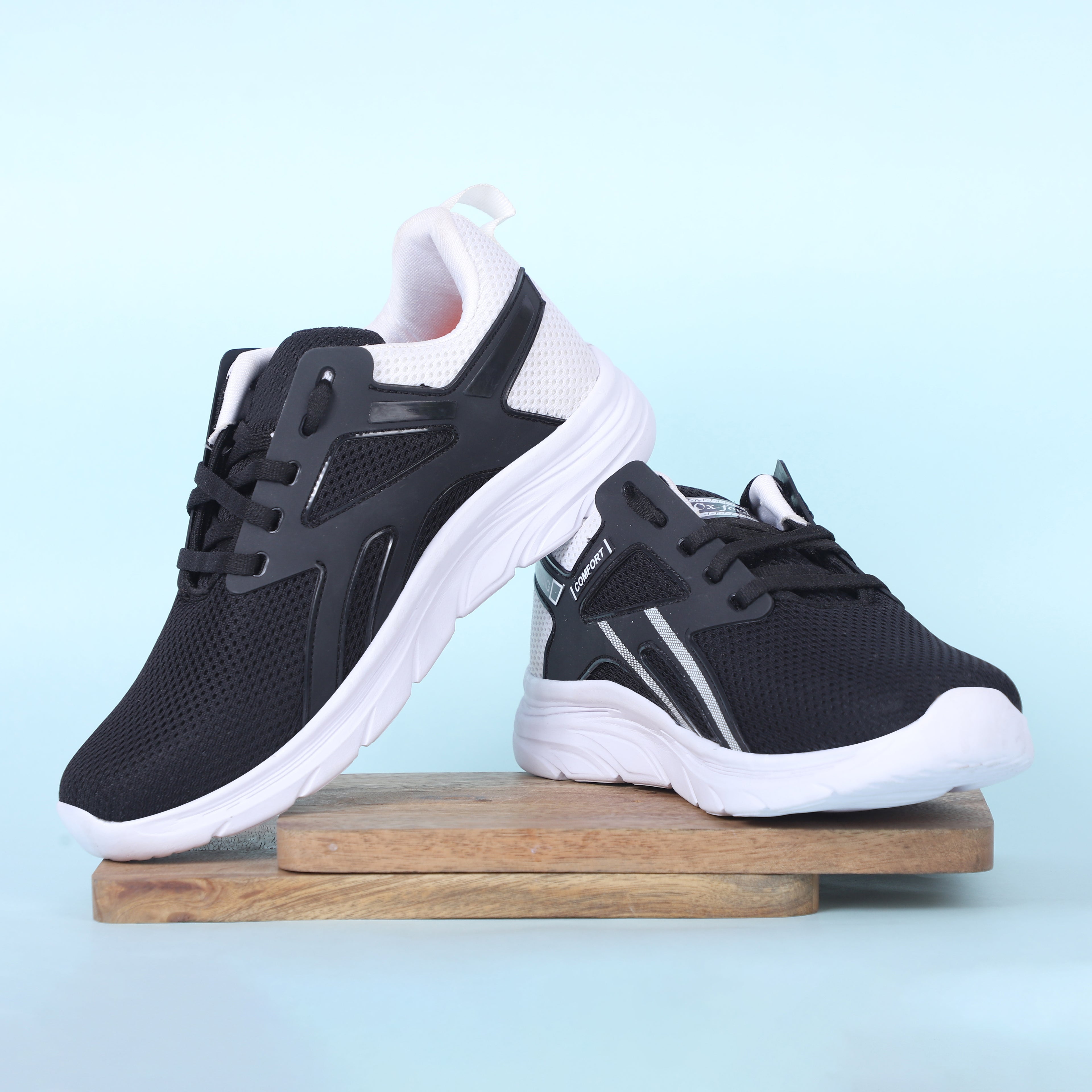 Men Lace Up Running Shoes, Black-01 (Size-6 UK)