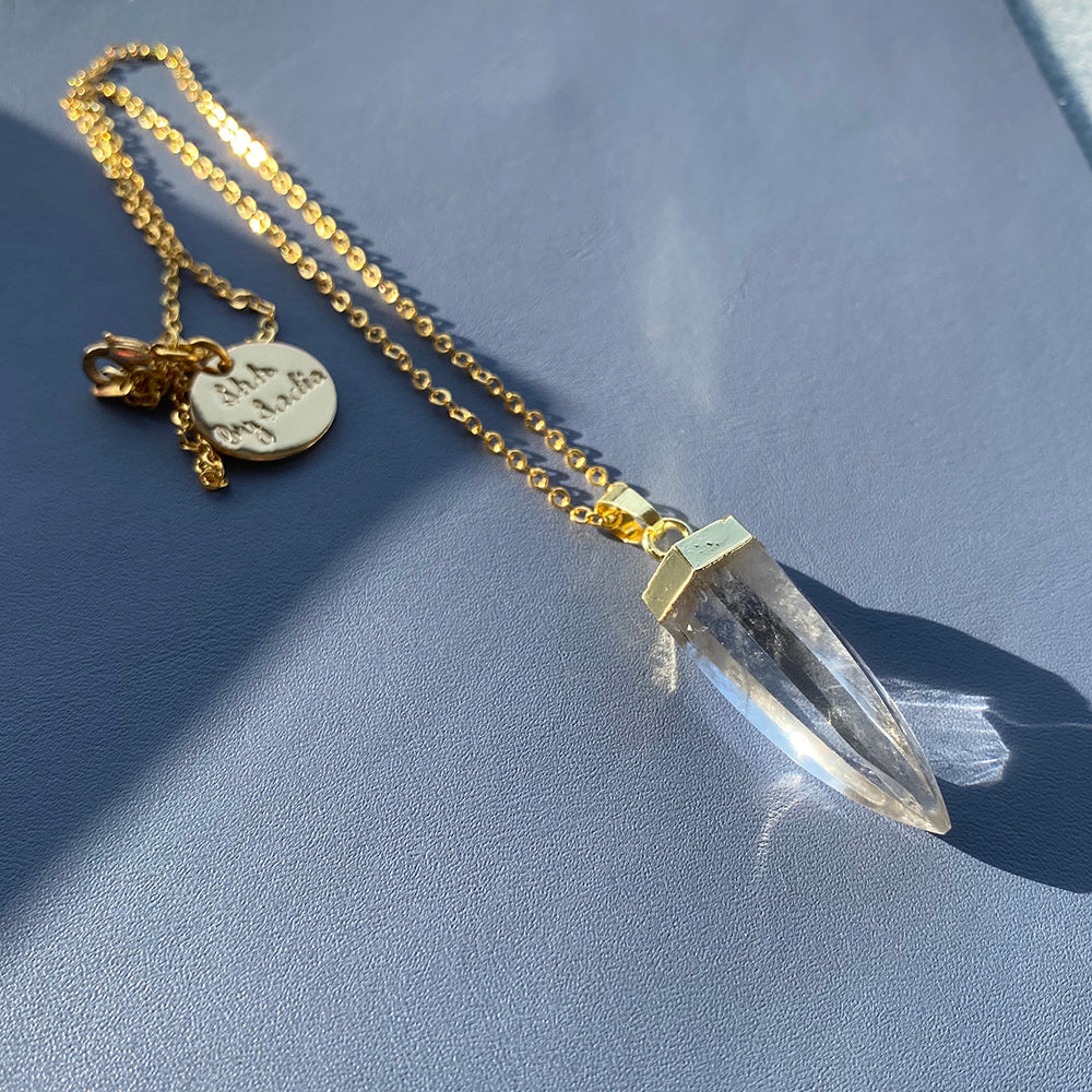 Collier lumineux - Quartz cristal / Quartz rose / Améthyste