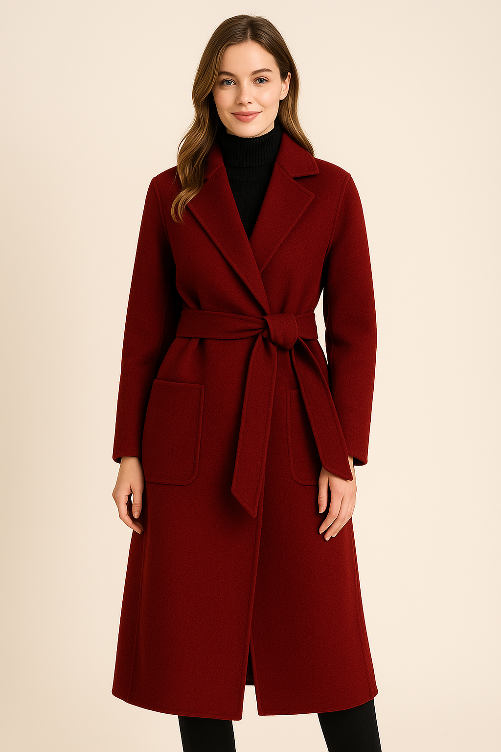Autumn & Winter Temperament Korean Wool Coat for Women – Elegant &