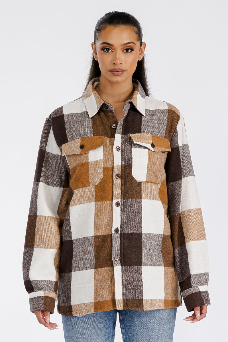 Boyfriend Oversized Soft Flannel Shacket FL503
