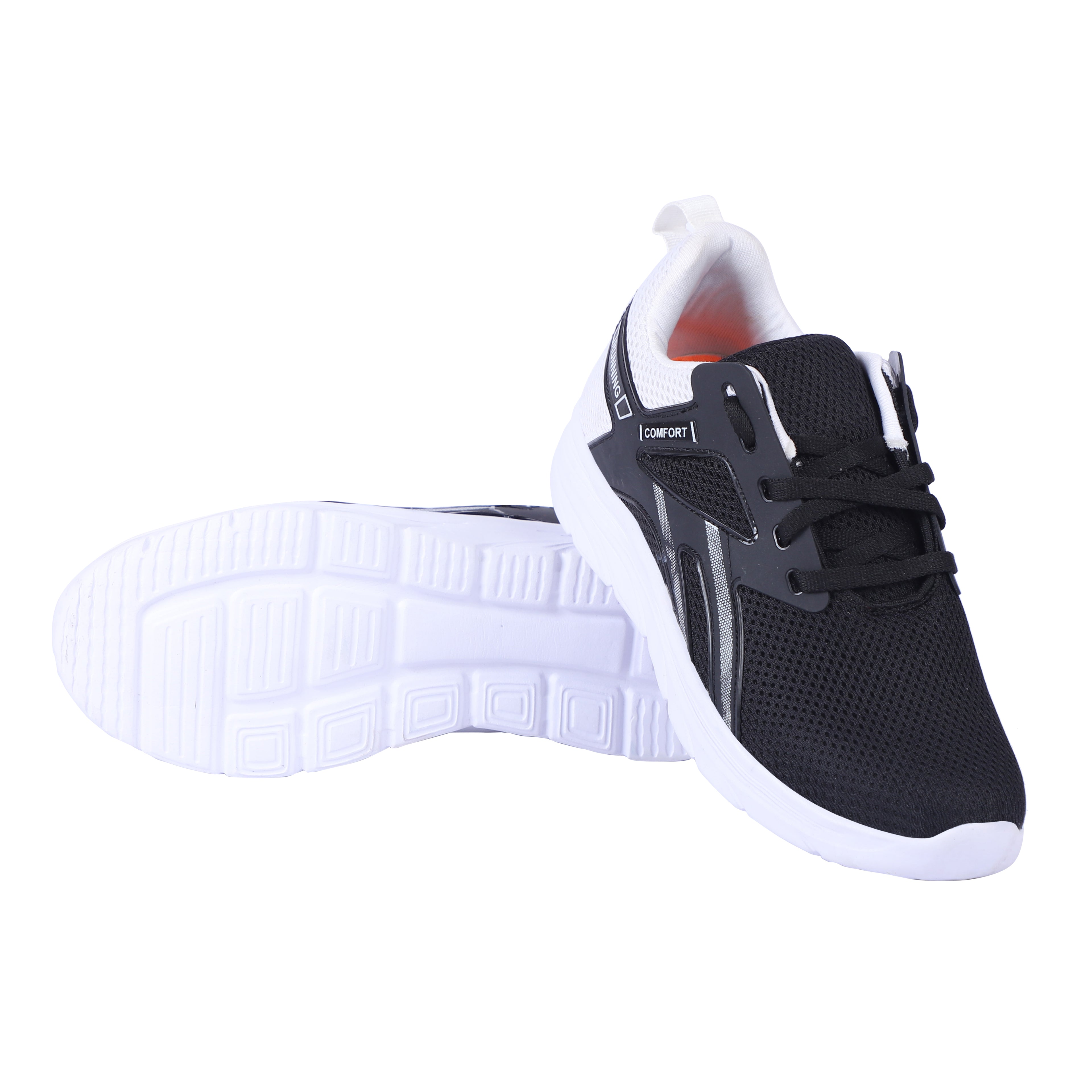 Men Lace Up Running Shoes, Black-01 (Size-6 UK)
