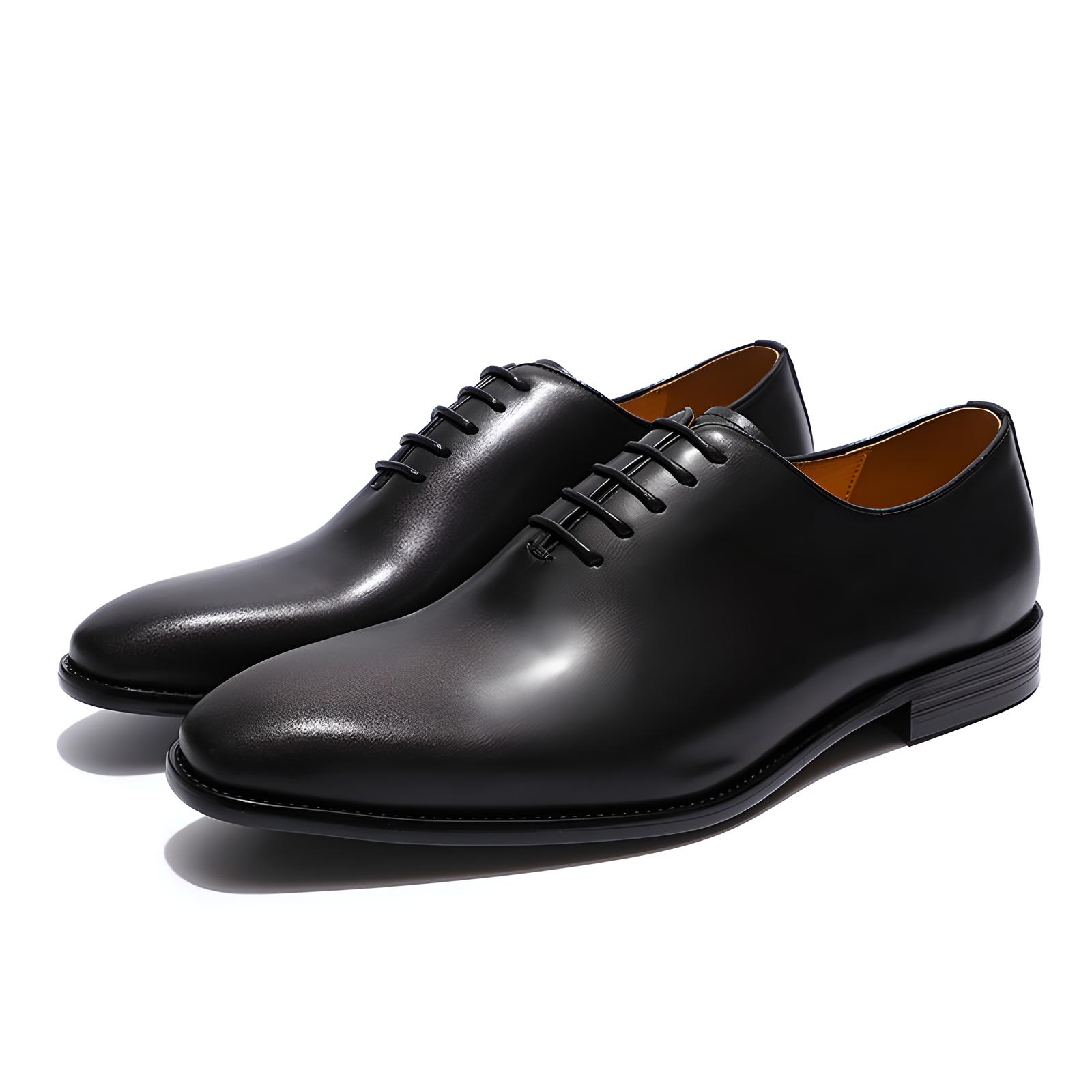 Italian Carved Leather Shoes Handmade Goodyear Leather Shoes Men