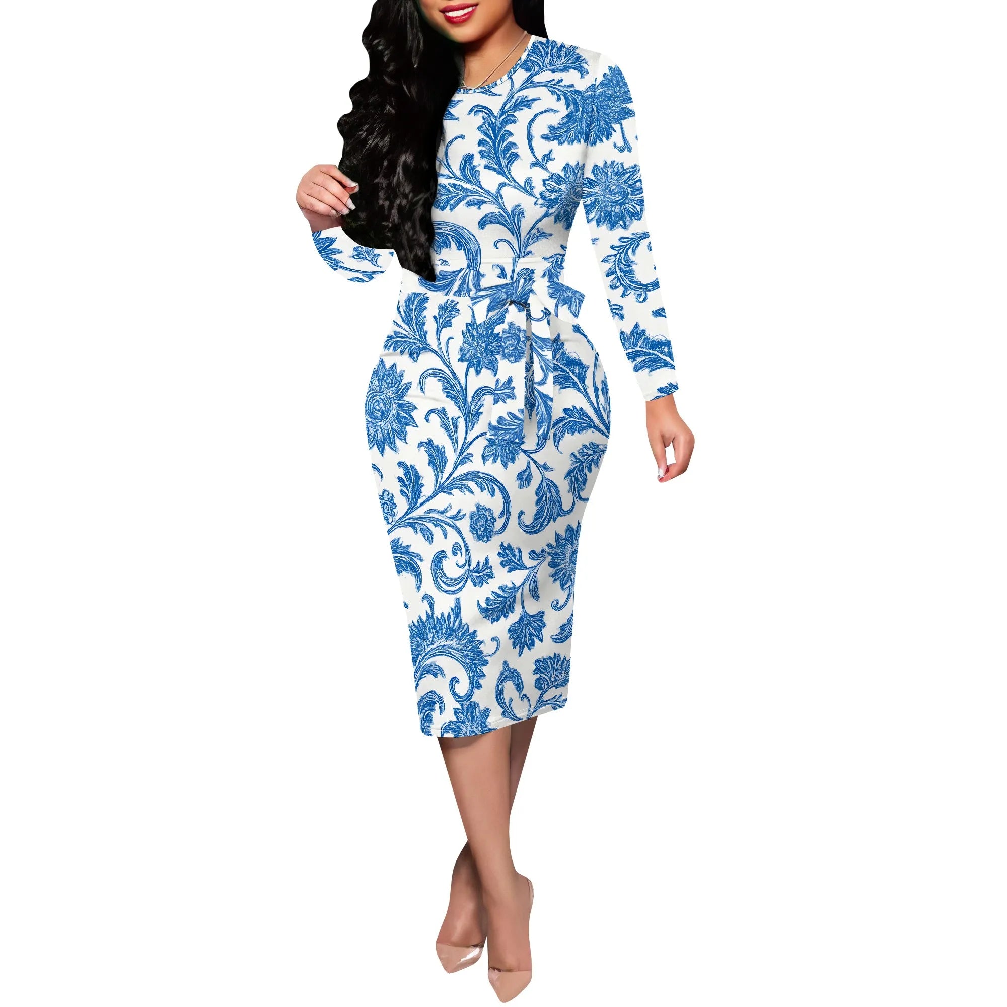 Women's Formal Church Dresses Elegant Midi Dress Office Pencil Dress for Work Funeral Cocktail Dresses