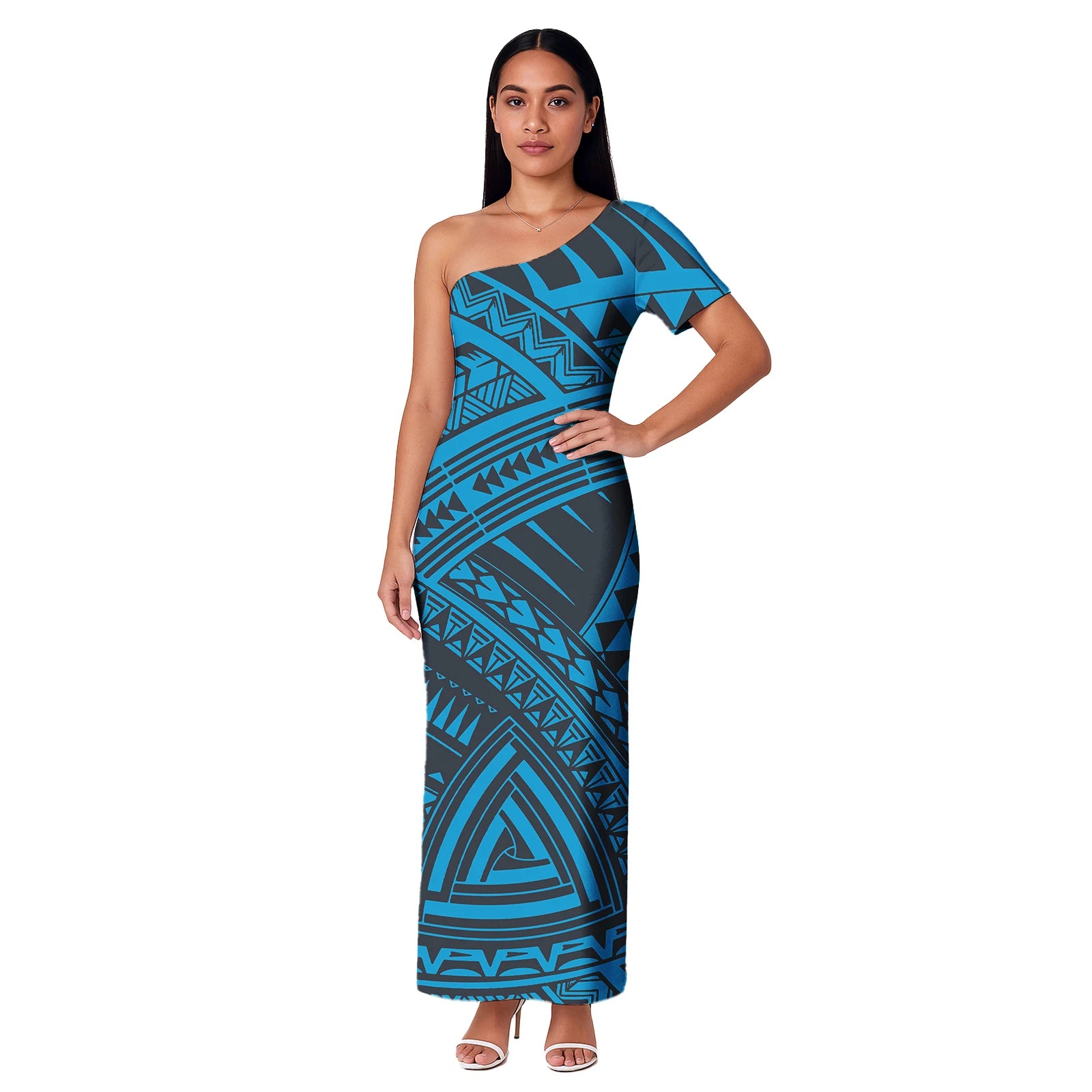 Ladies Dresses Polynesian Tribal Designs Sexy Hawaiian Tropical Printed Casual Dress New Plus Size Gowns Women