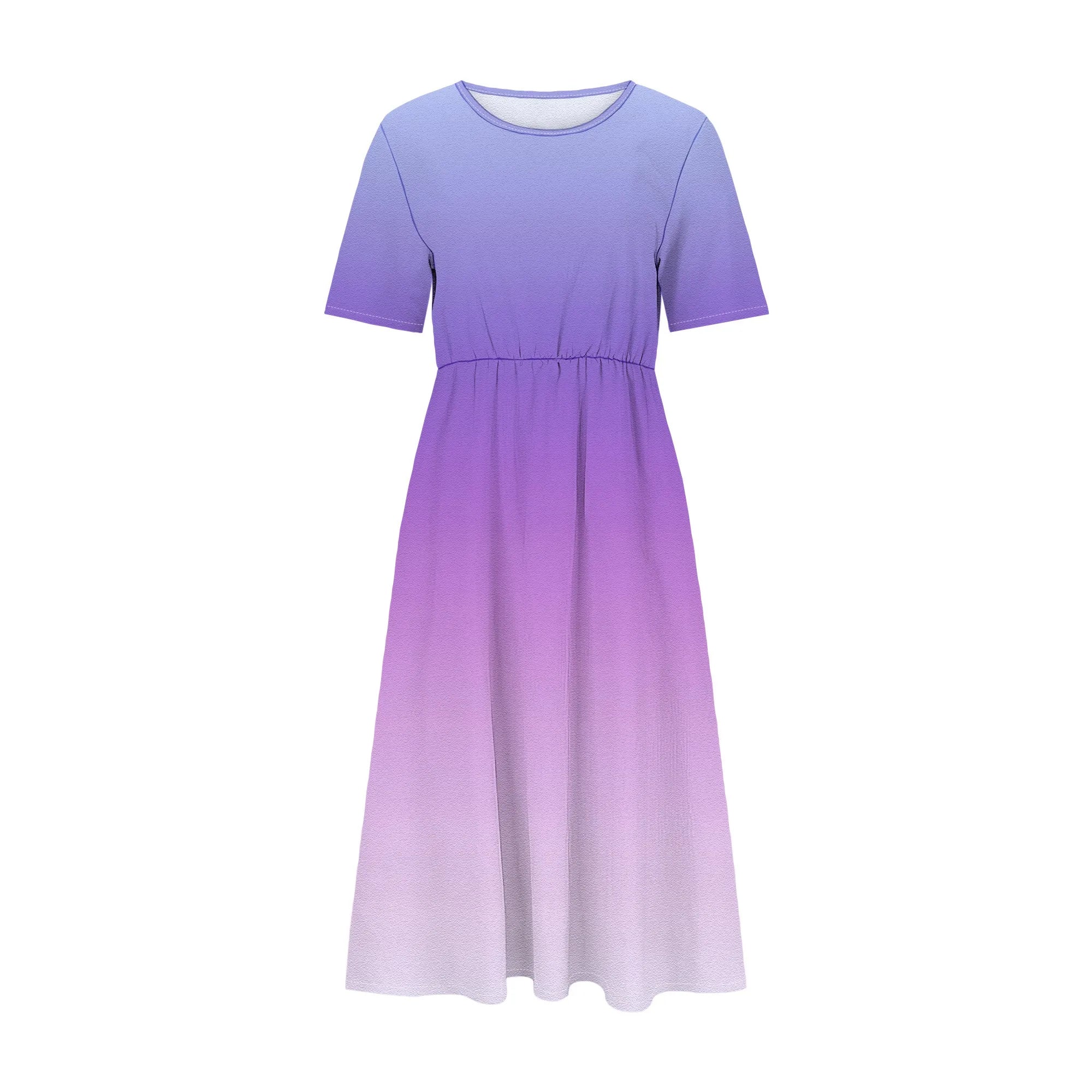 Robe longue en lin à manches courtes pour femme, coupe ample et décontractée, grande taille, avec poches, idéale pour la plage. 