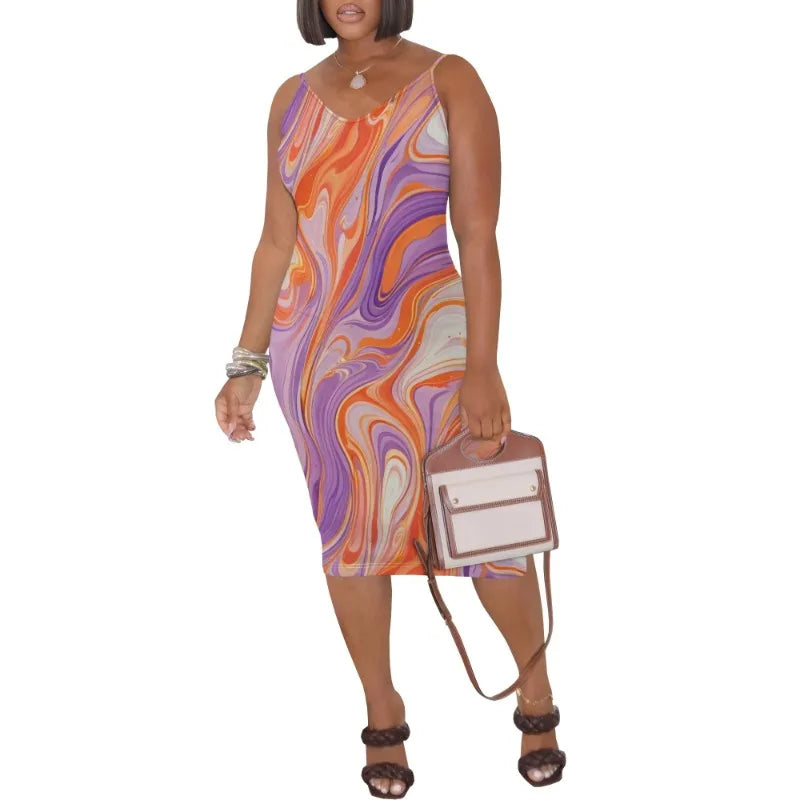 Vestido corto de verano para mujer, talla grande, sin mangas, estilo playero, holgado, informal 