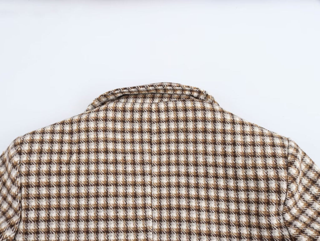 Retro Plaid Wool Look Coat – 25 Edition