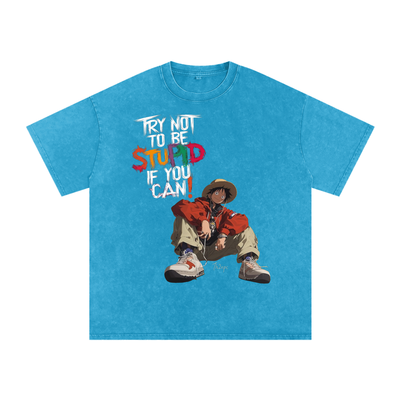 Snow Washed Oversized Cotton T-Shirt