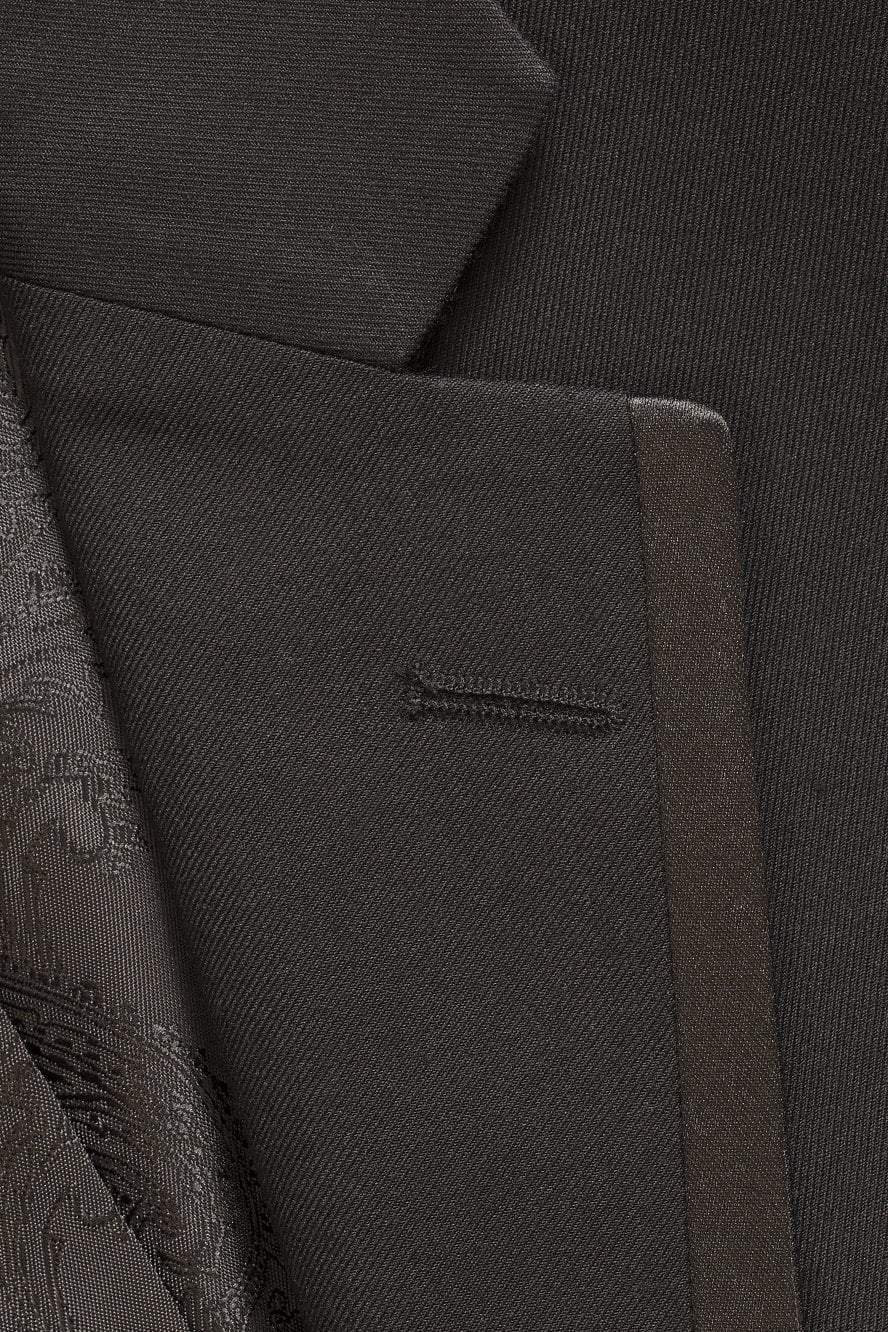 "Edge" Black Tuxedo Jacket Notch (Separates)