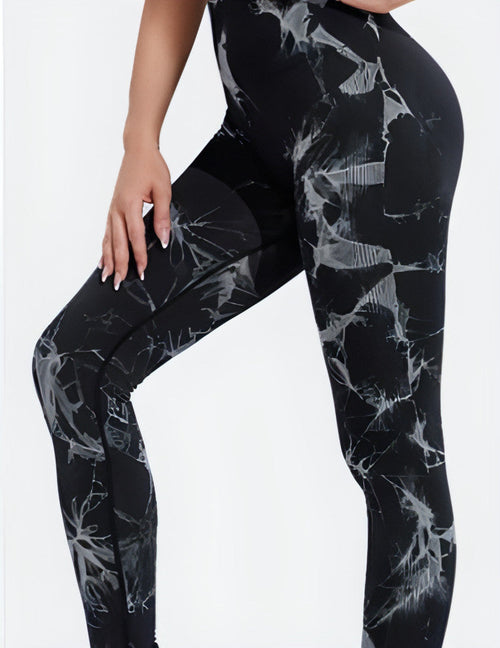 Seamless Tie Dye Leggings Women Yoga Pants Push Up Sport Fitness