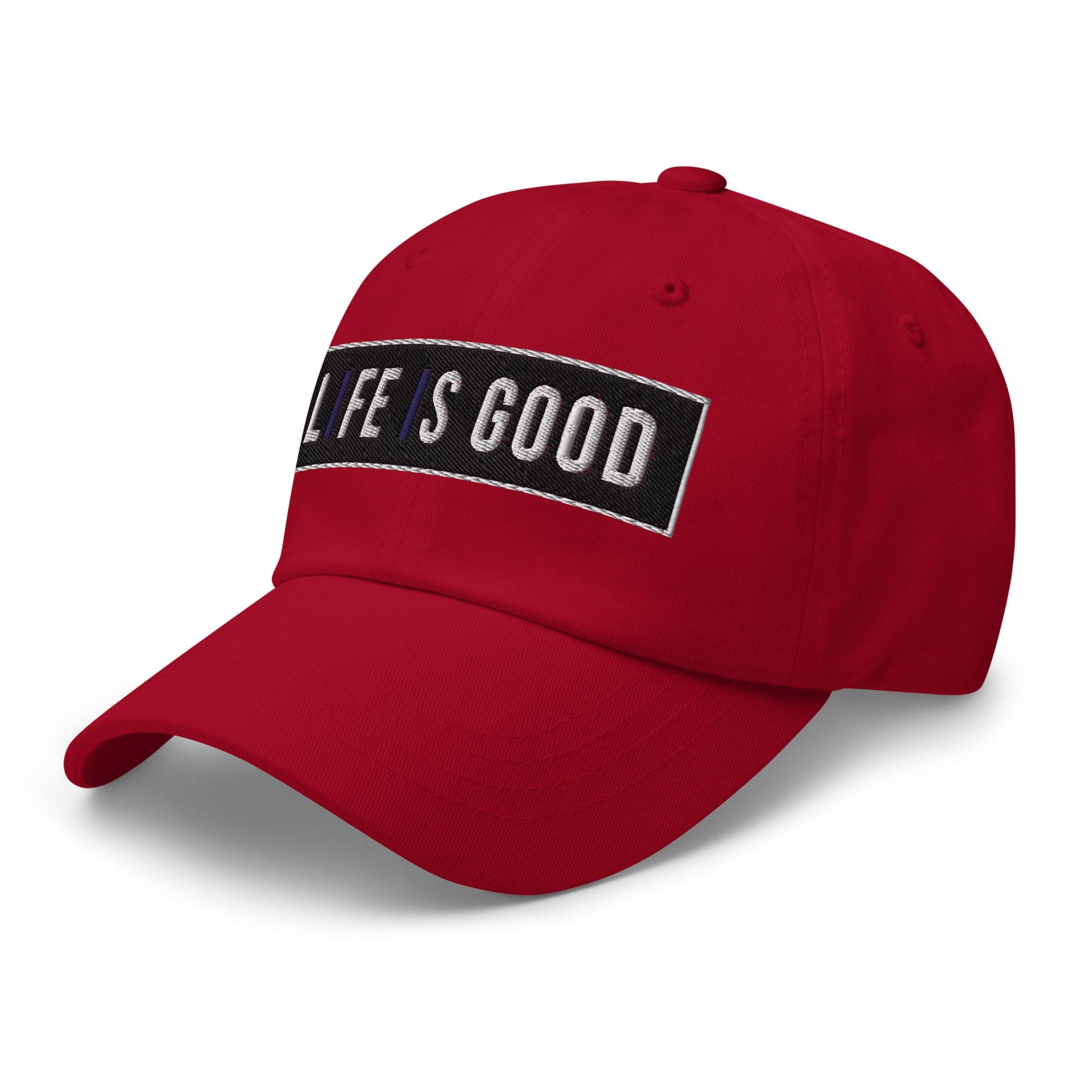 Embroidered Baseball Cap - Adjustable - Life is Good Print