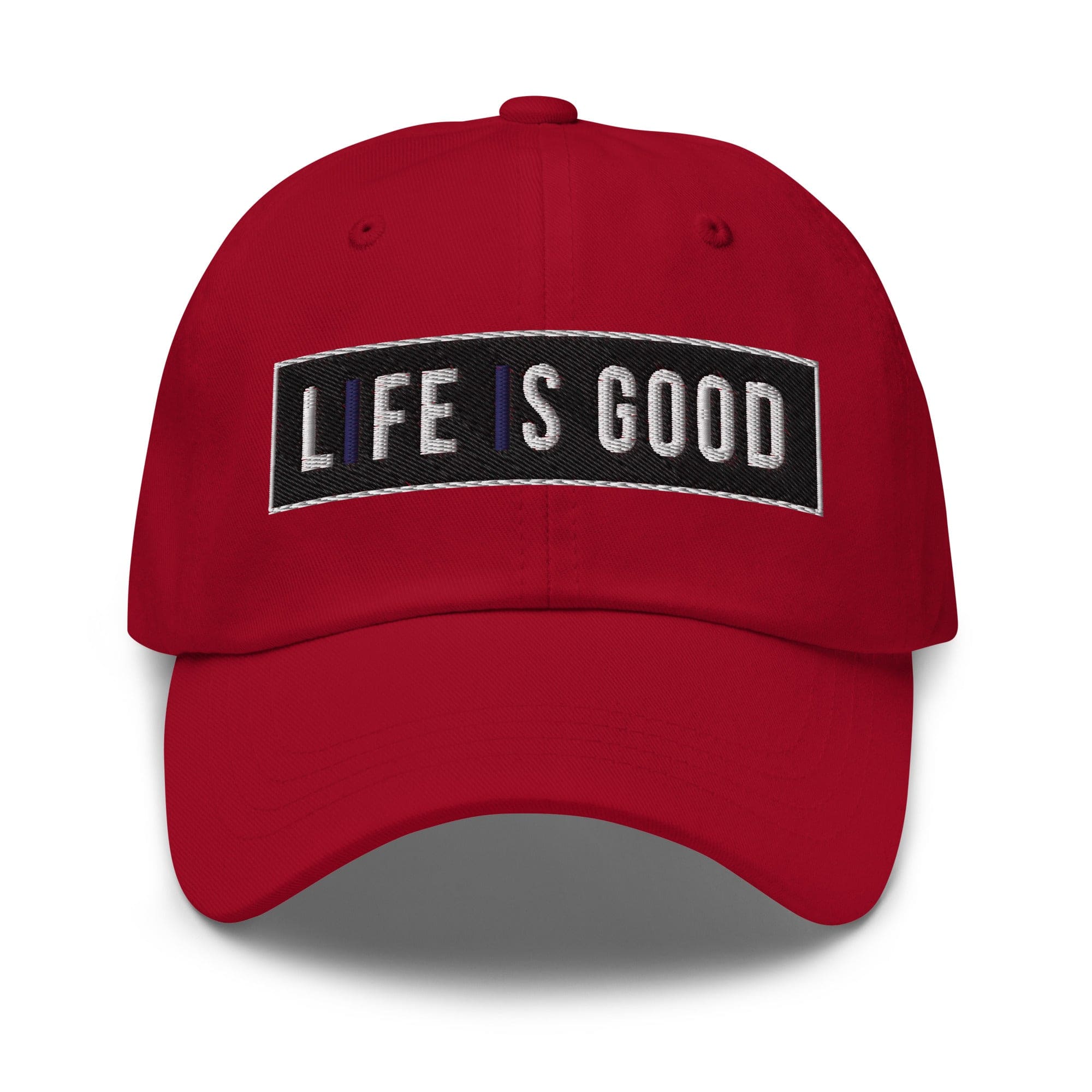 Embroidered Baseball Cap - Adjustable - Life is Good Print