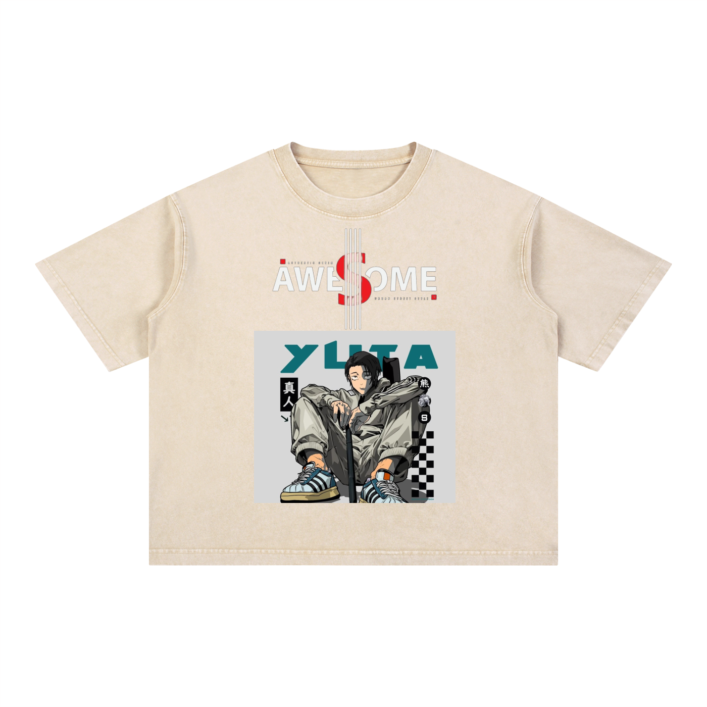 Mineral Wash Boxy Cotton T-Shirt