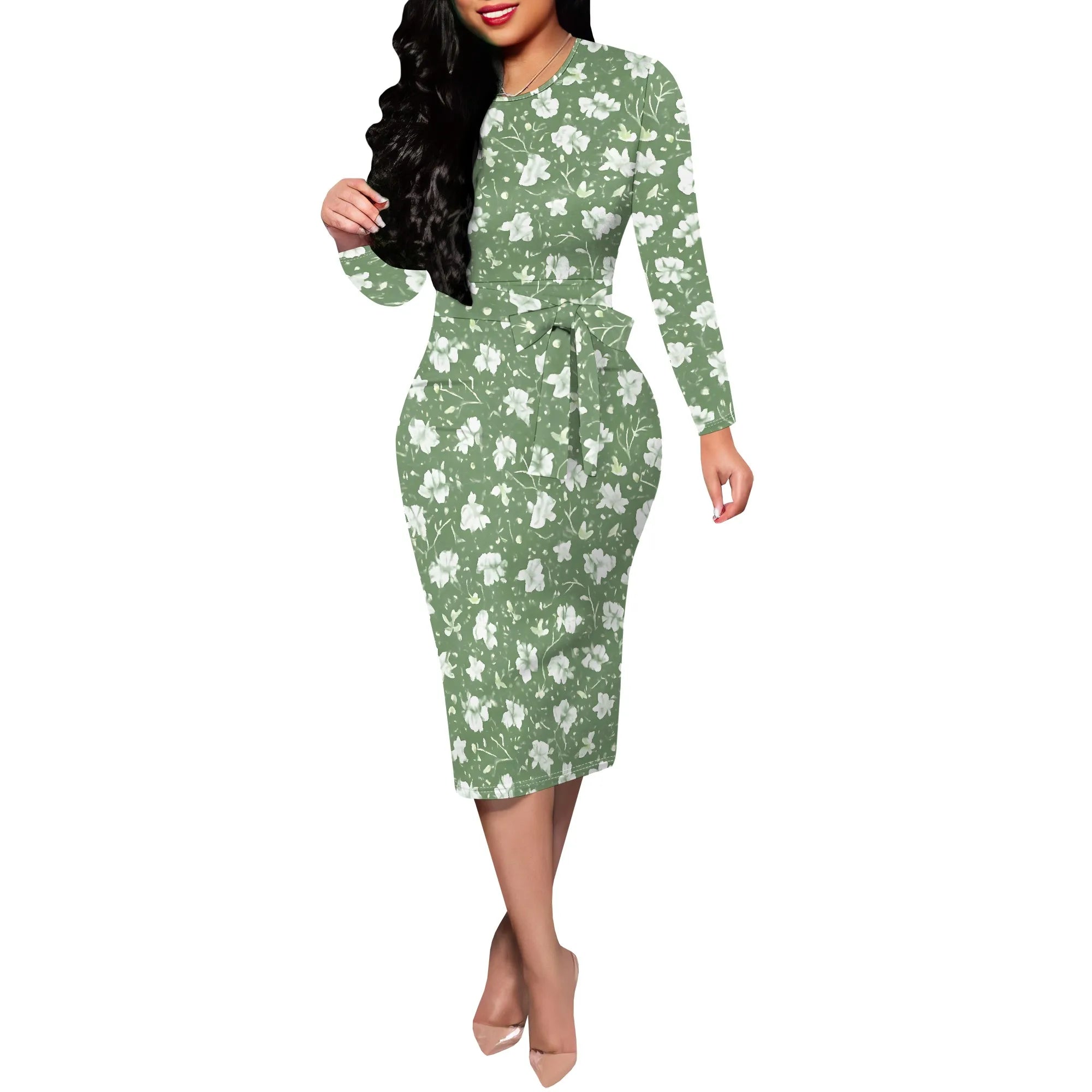 Women's Formal Church Dresses Elegant Midi Dress Office Pencil Dress for Work Funeral Cocktail Dresses