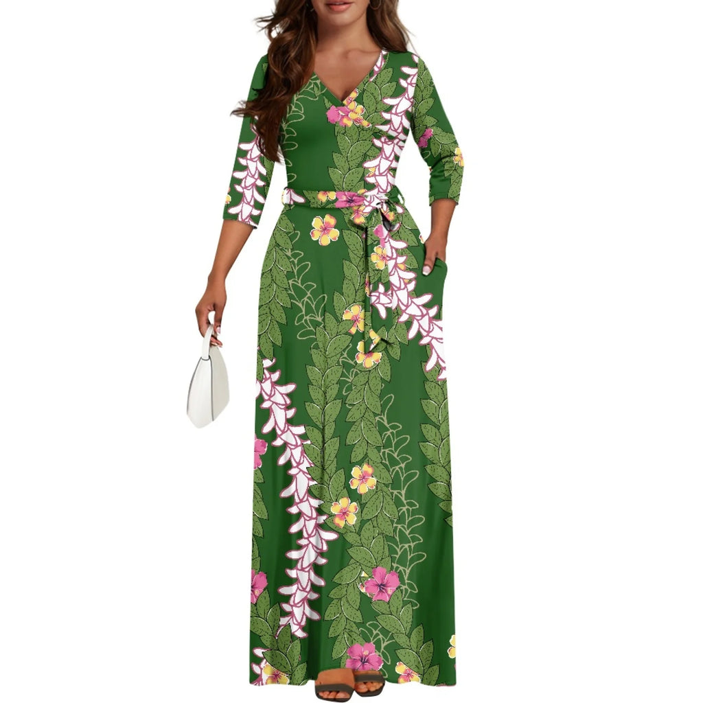 Hawaii Festival Celebration Puakenikeni Lei Dress 2025 | Premium Custom POD Service | Resort Bestseller Island Style