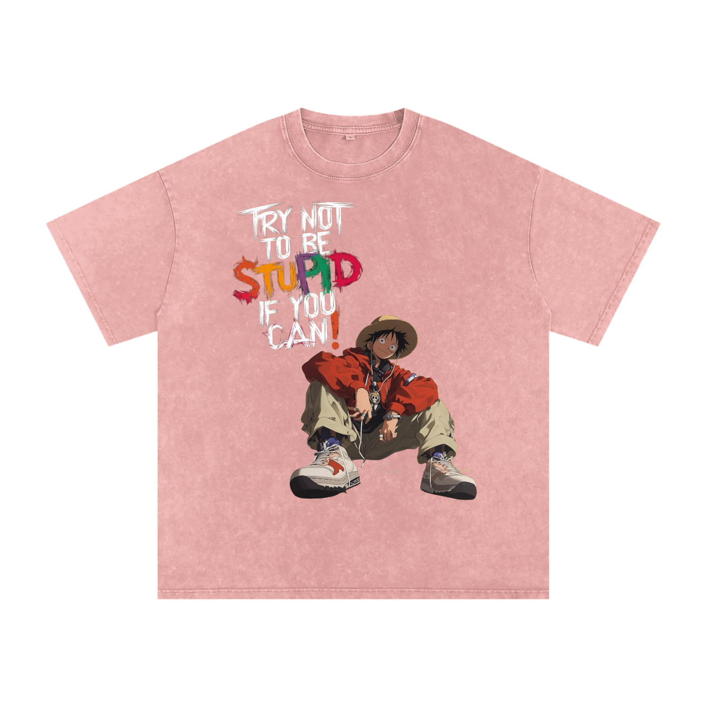 Snow Washed Oversized Cotton T-Shirt