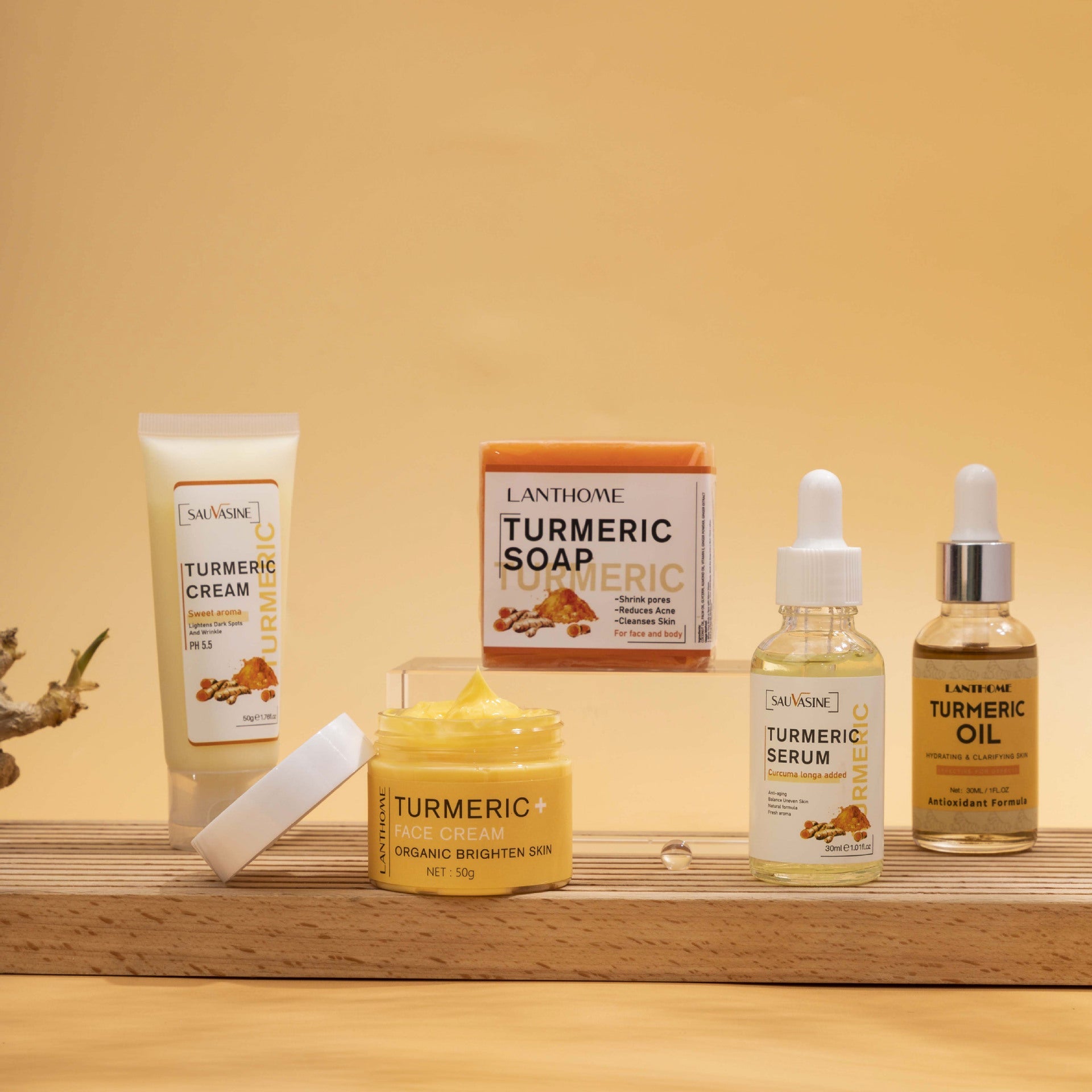 GlowRoot™ – 5-Piece Turmeric Skincare Kit for Radiant Skin