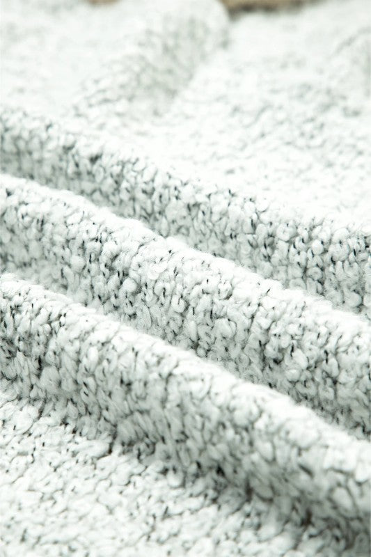 Colorblock Open Front Pocketed Cardigan