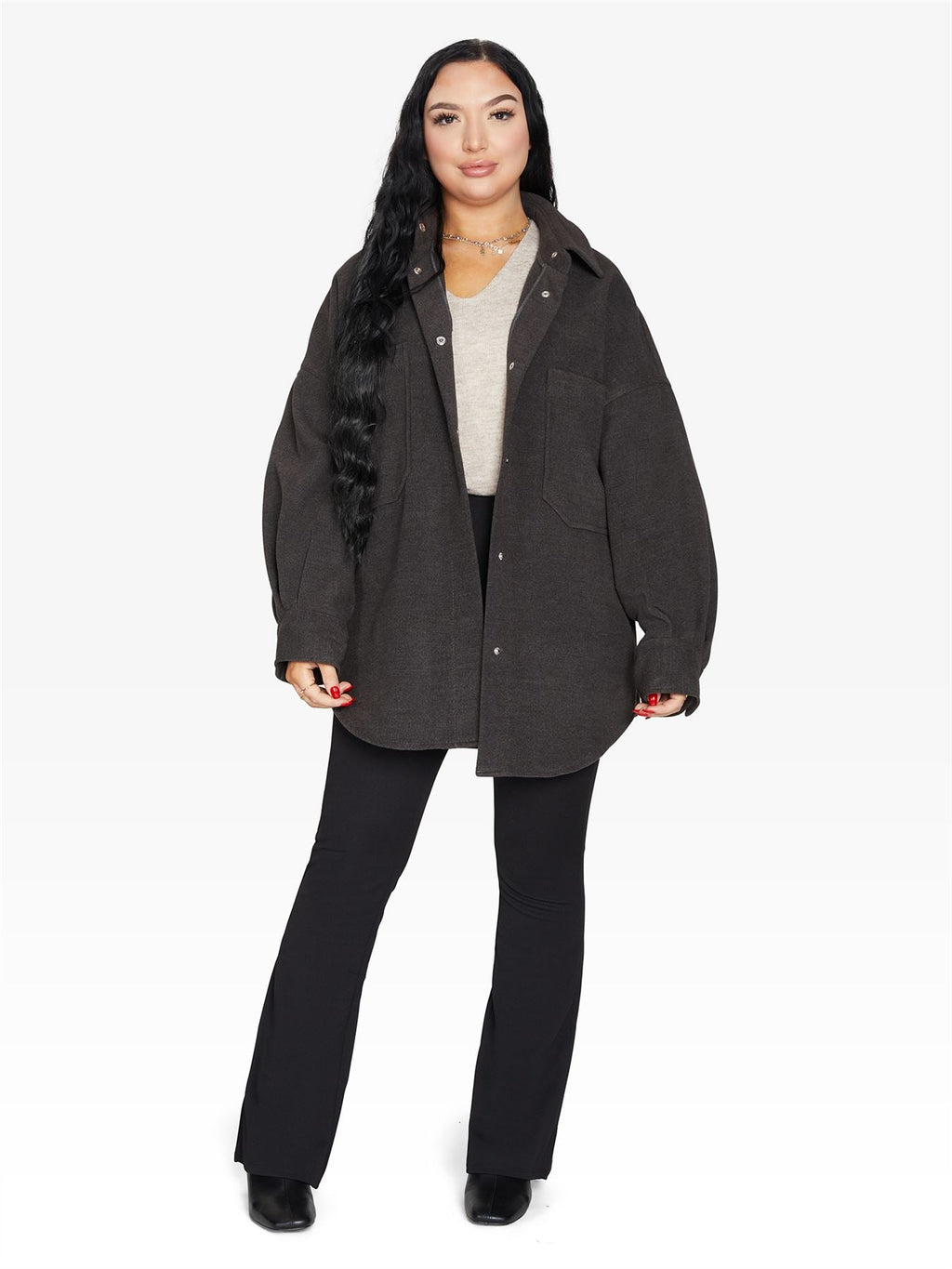 Chaqueta con bolsillo de parche de gran tamaño