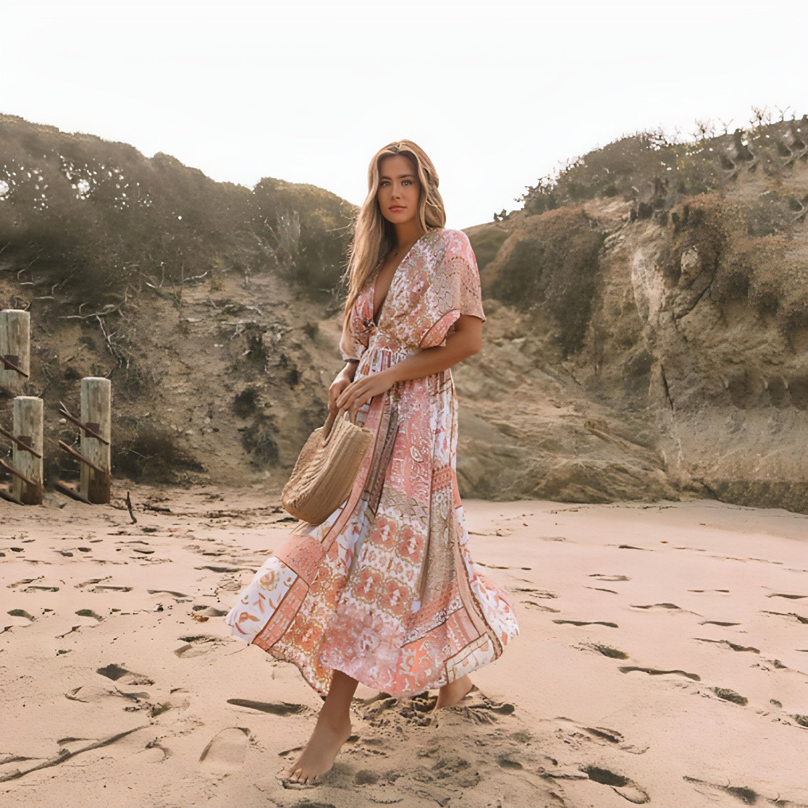 Robe imprimée printemps tendance pour femme