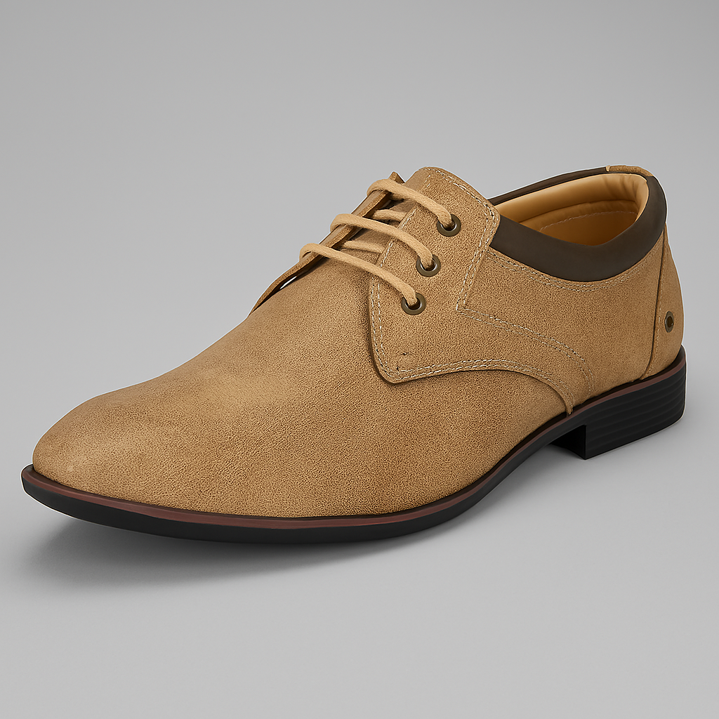 Lace-Up Formal Shoe for Men, Chicku (Size-7 UK)