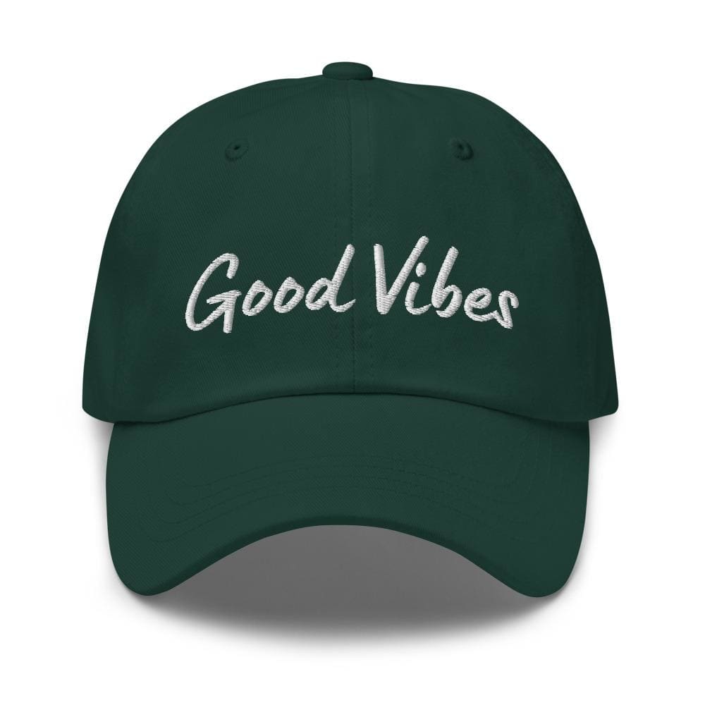 Embroidered Baseball Cap- Adjustable - Good Vibes