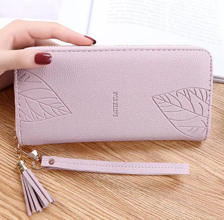 Ladies Long Multifunctional Leather Wallet