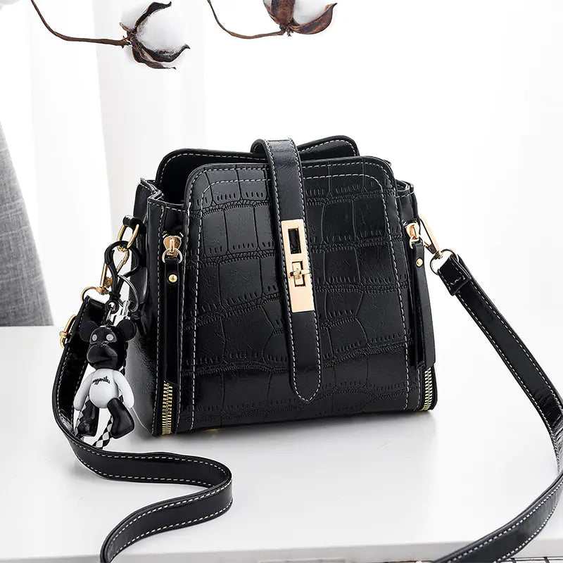 Crocodile Pattern Women's Crossbody Bag - New Korean Style